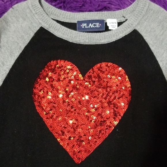 Children's Place Gitls Heart Sweater Dress - Picture 2 of 3